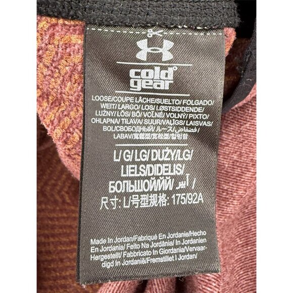 Under Armour 1/2 Zip Performance Fleece Pullover Sweater Mens Maroon/Black M - Picture 7 of 13